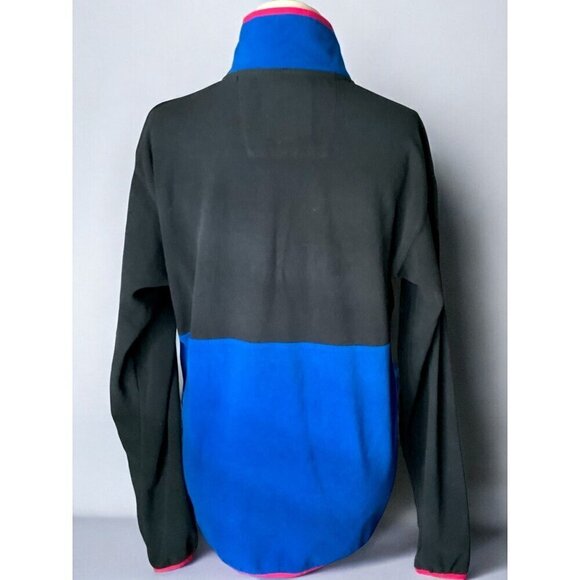Columbia Fleece Jacket Black Blue Pink Full Zip Long Sleeve Mock Neck Small - Picture 4 of 8